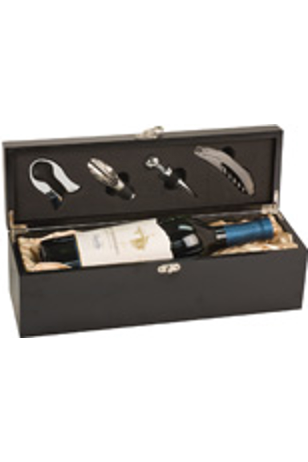 Matte Black Finish Single Wine Box with Tools
